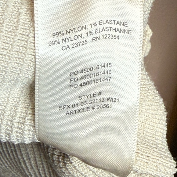 Babaton Sculpt Knit Empire Longsleeve Rib Knit Corset Top in Matte Pearl Size L - Picture 10 of 16